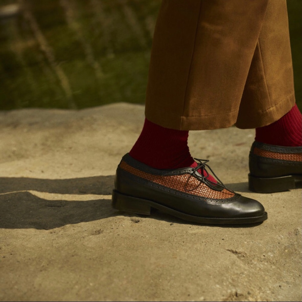 NAGUISA GER OXFORD🤎BLACK/BROWN - Picture 2 of 7